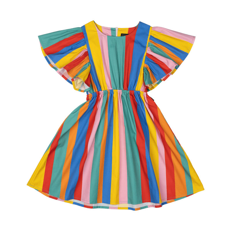 Rainbow Stripes Angel Wing Dress