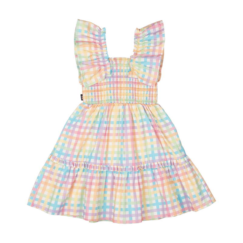 Rainbow hot sale checkered dress