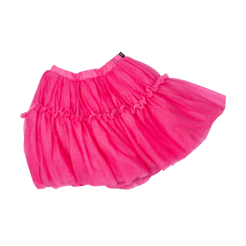 Pink glitter top tulle skirt