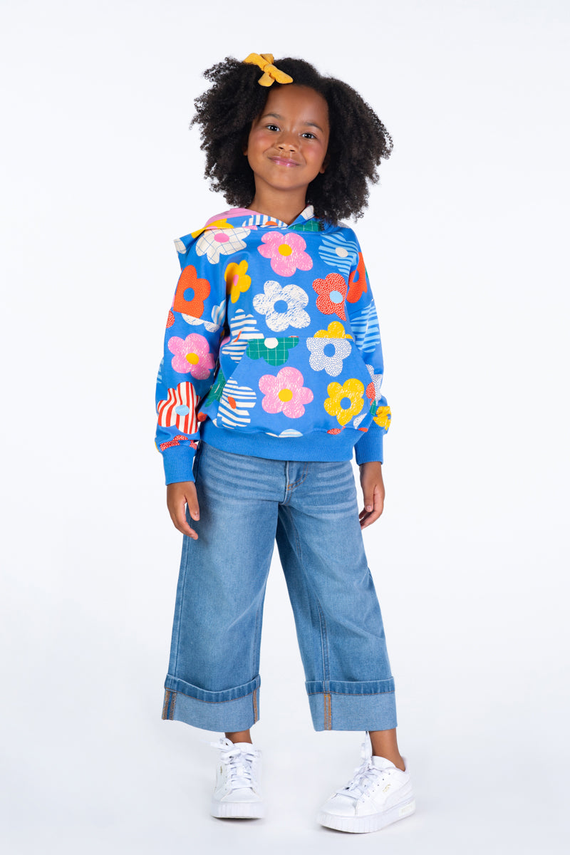 Happy Flowers Hooded Sweatshirt