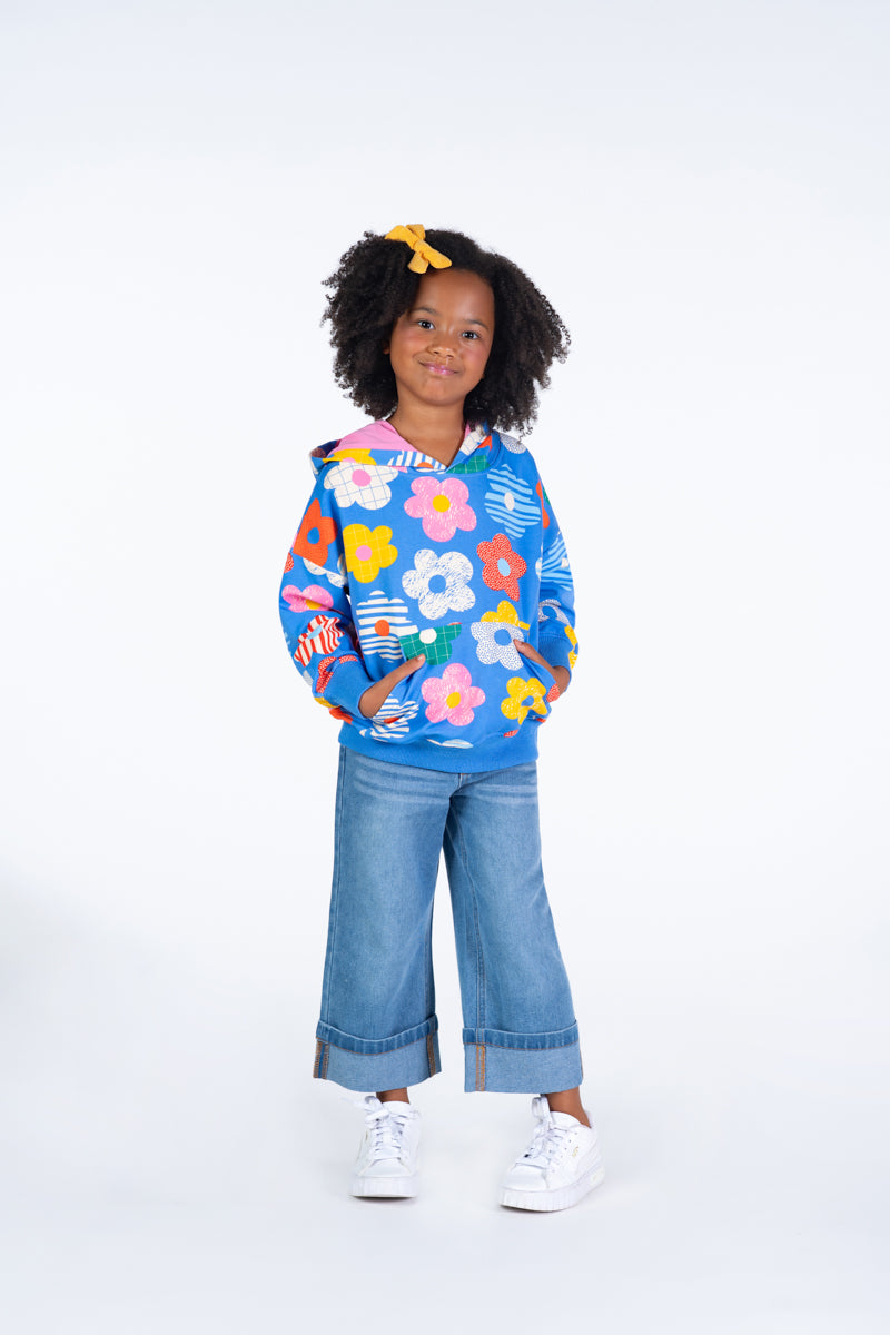 Happy Flowers Hooded Sweatshirt