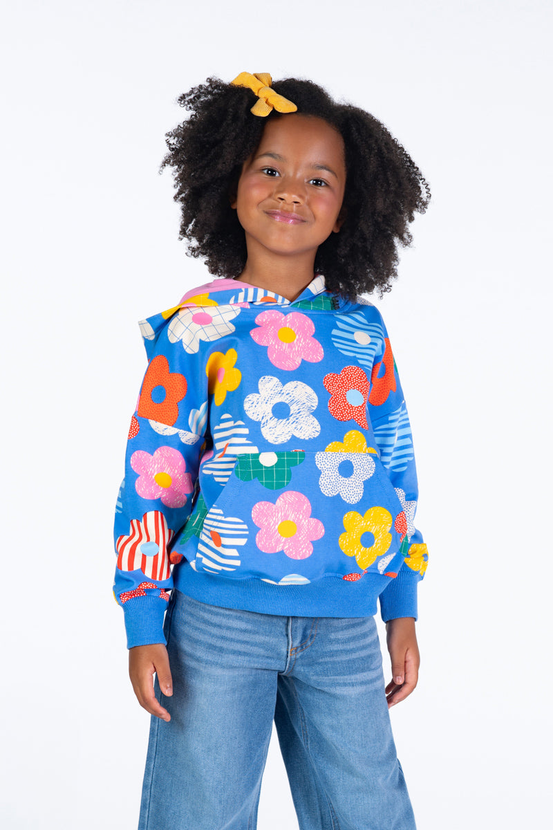 Happy Flowers Hooded Sweatshirt