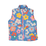 Happy Flowers Padded Vest with Lining