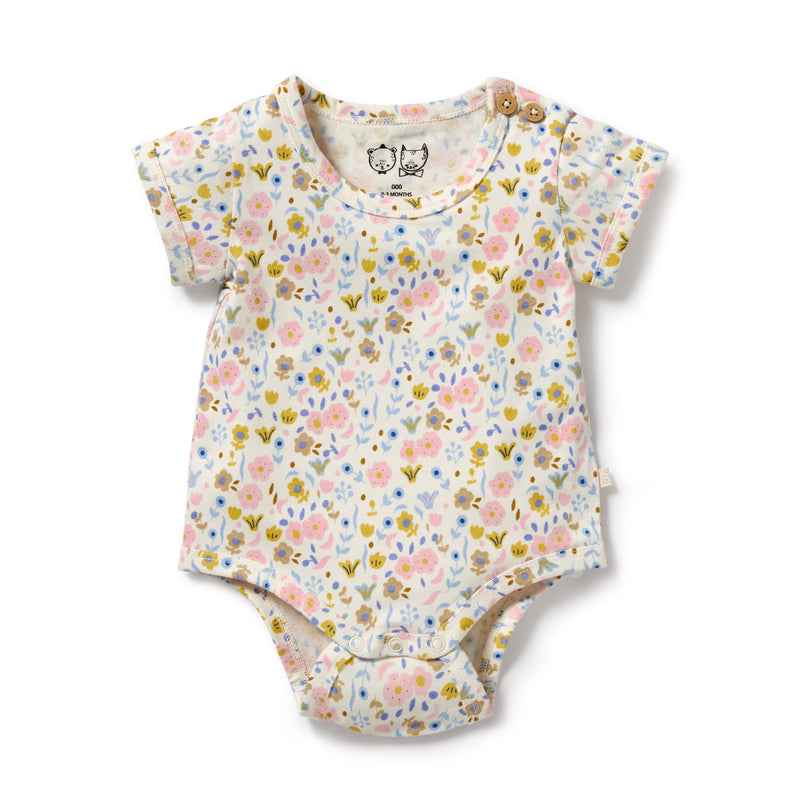 Ava Floral Organic Bodysuit