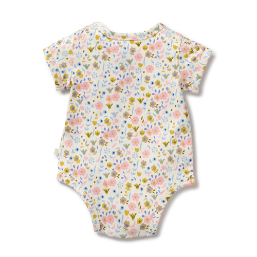 Ava Floral Organic Bodysuit