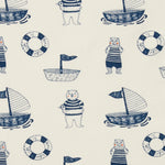 Nautical Bear Organic Bassinet Sheet