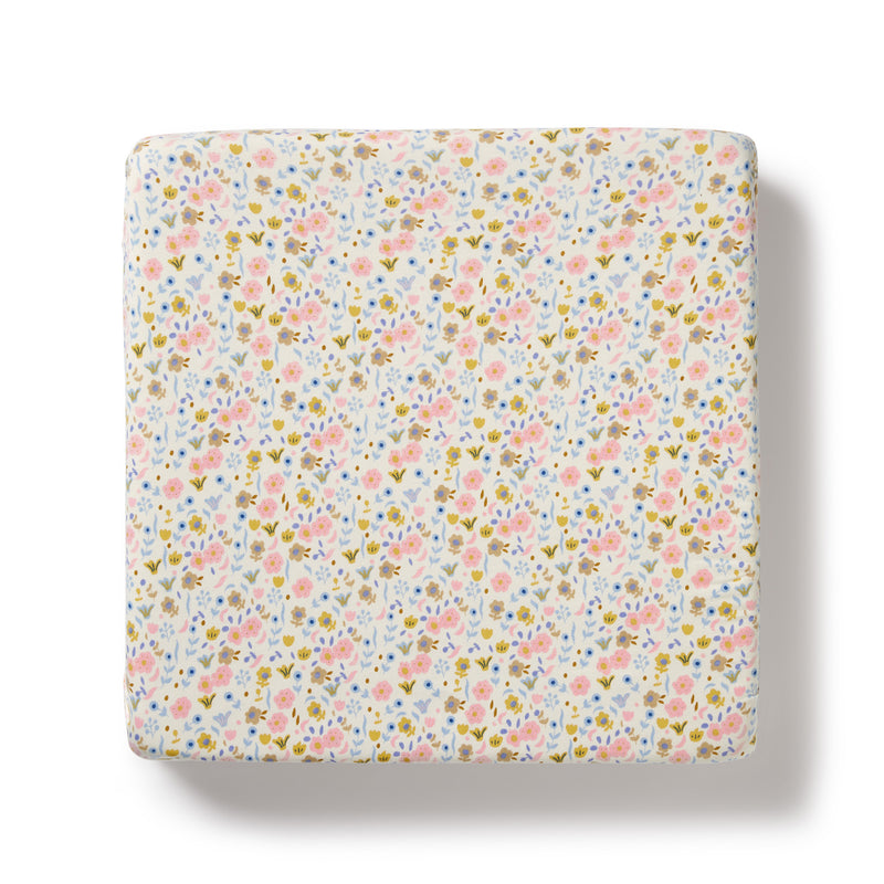 Ava Floral Organic Cot Sheet