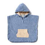 Dusty Blue Organic Terry Hooded Towel