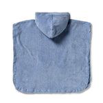 Dusty Blue Organic Terry Hooded Towel