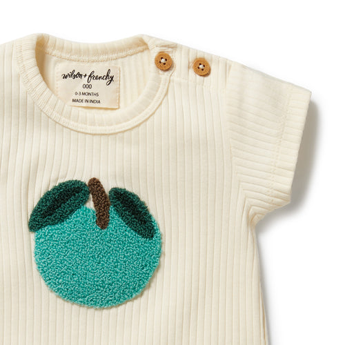 Apple Papple Embroidered Organic Tee