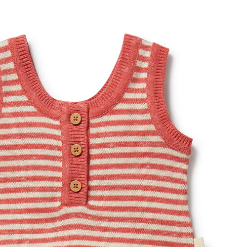 Strawberry Swirl Organic Knitted Stripe Set