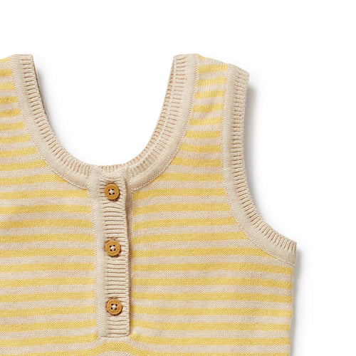Sunny Sorbet Organic Knitted Stripe Playsuit
