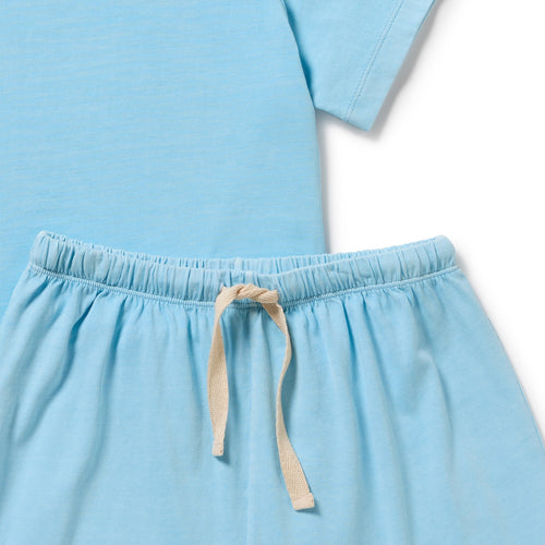 Sky Organic Dyed Short Sleeved Pyjamas
