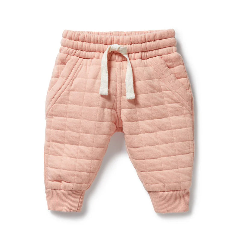 Pretty Pink Organic Quilted Sweat Pant