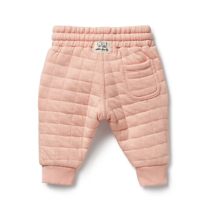 Pretty Pink Organic Quilted Sweat Pant