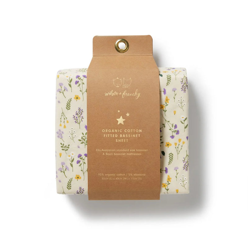Bella Floral Organic Bassinet Sheet