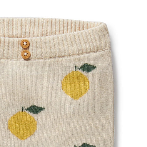 Lemony Organic Knitted Jacquard Legging