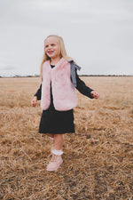 Girls Fur Vest - Pink