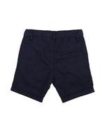 Navy Linen Blend Shorts