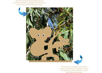 Create Your Own Wooden Koala and Joey