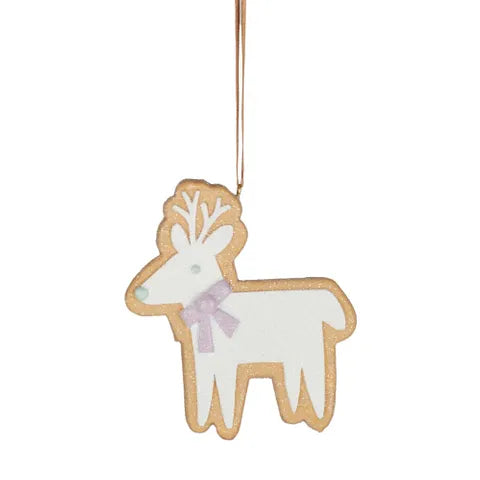 Red and White Deer Christmas Tree Decoration