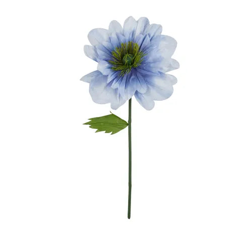 Poppy Paper Flower - White/Blue