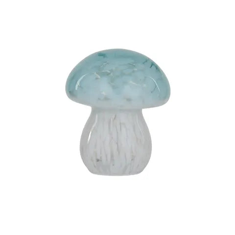 Mushroom Glass LED Lamp - White and Blue