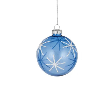 Snowflake glass bauble