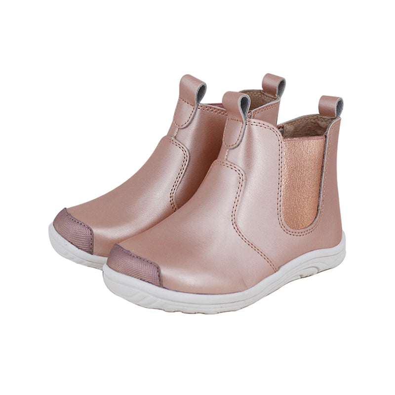 Denver Leather Boots- Rose Gold