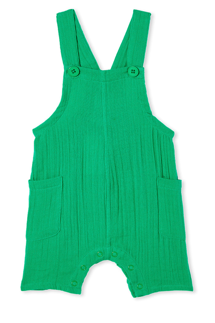 Crinkle Cotton Overall - Green