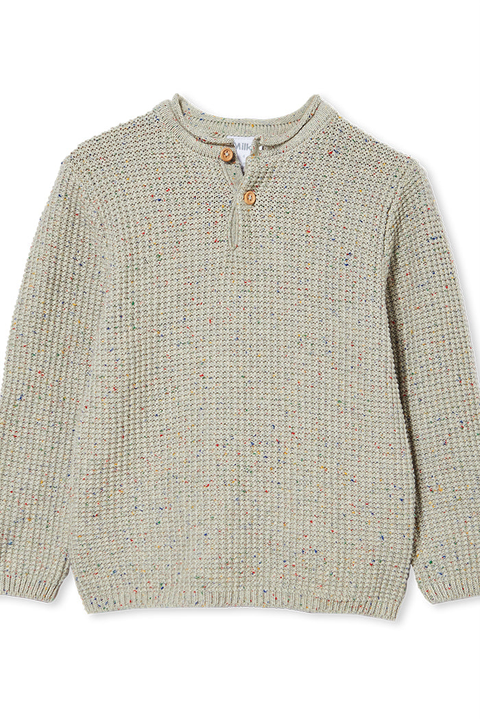 Fleck Knit Henley
