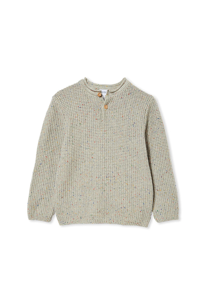 Fleck Knit Henley