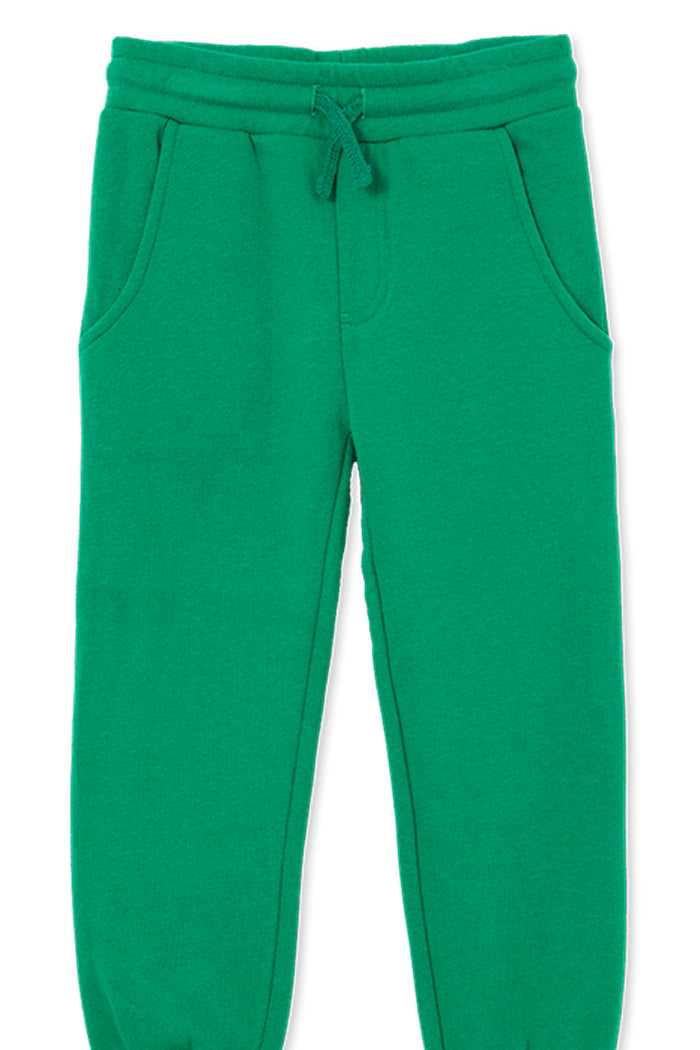 Green Fleece Track Pants