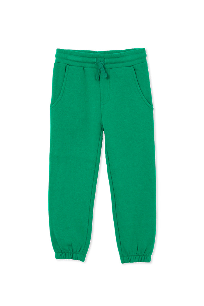 Green Fleece Track Pants