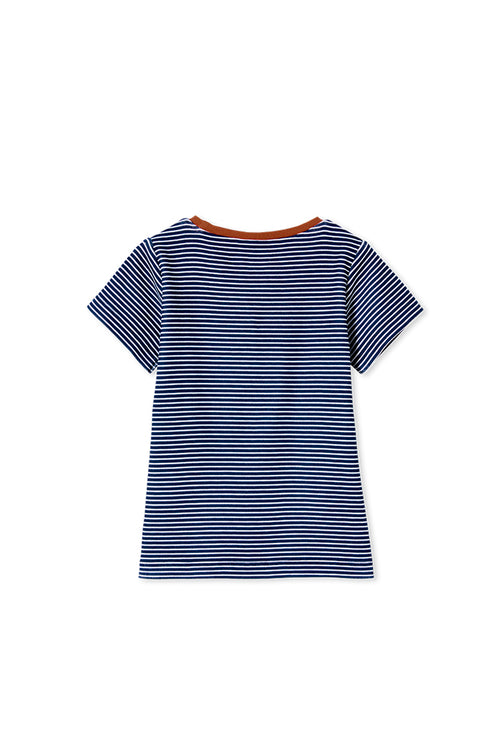 Navy Mini Stripe Tee