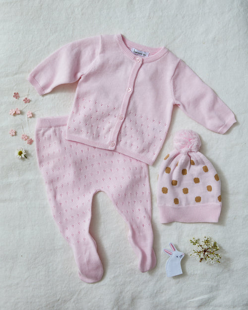 Pink Pointelle Set