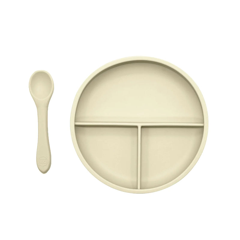 Divider Plate & Spoon Set - Coconut