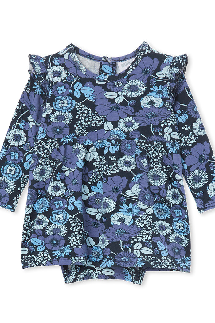 Indigo Frill Baby Dress