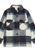 Navy Check Overshirt