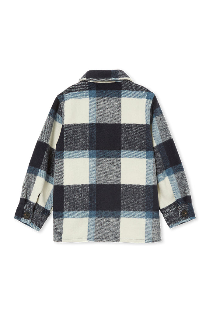 Navy Check Overshirt