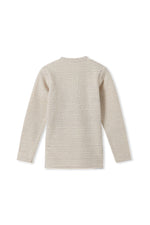 Rib Henley - Oatmeal Stripe