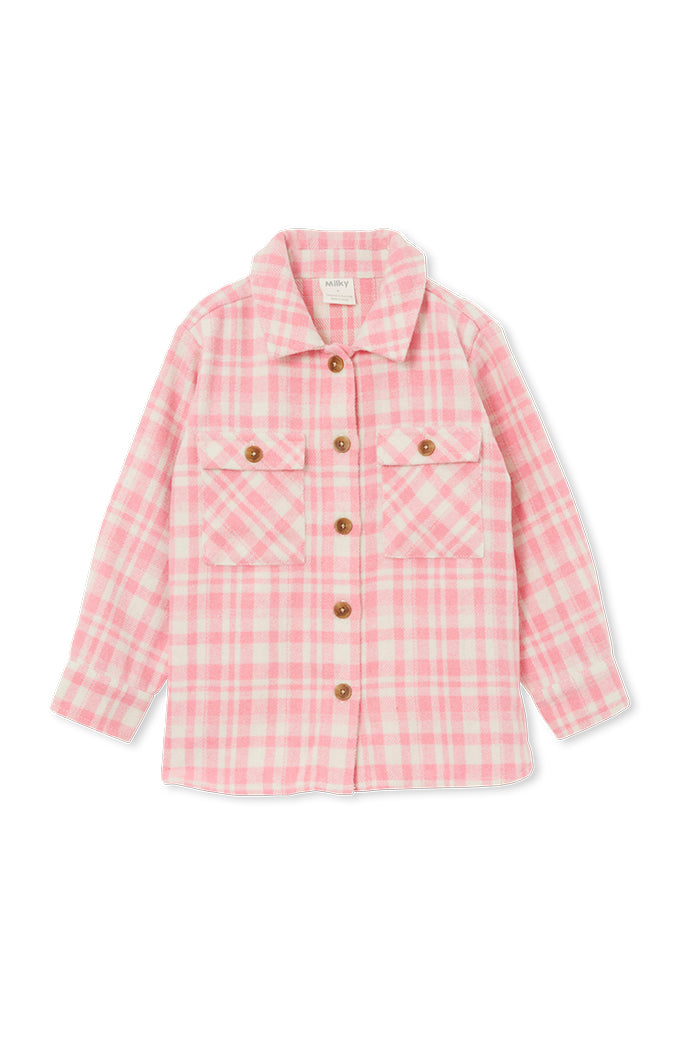 Pink Check Overshirt