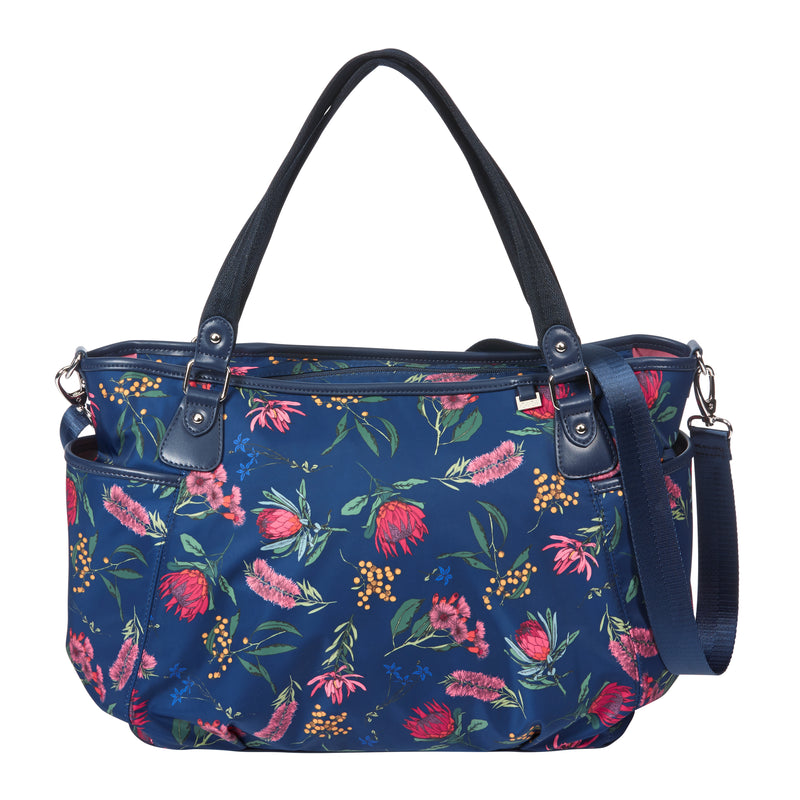 Tote Nappy Bag - Botanical Navy