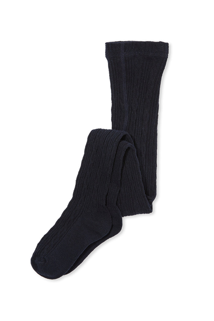 Navy Jacquard Tights