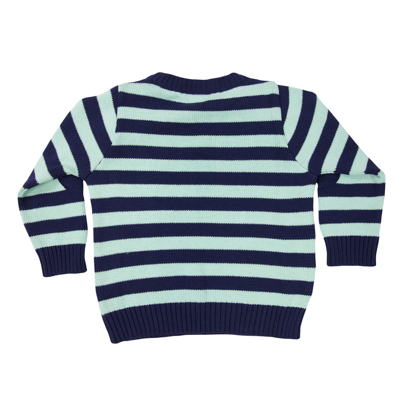 Stripe Sweater - Green and Navy