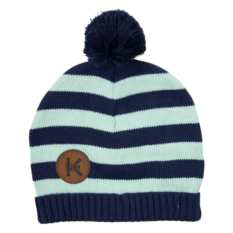 Stripe Knit Beanie - Green