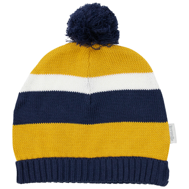 Stripe Beanie - Mustard