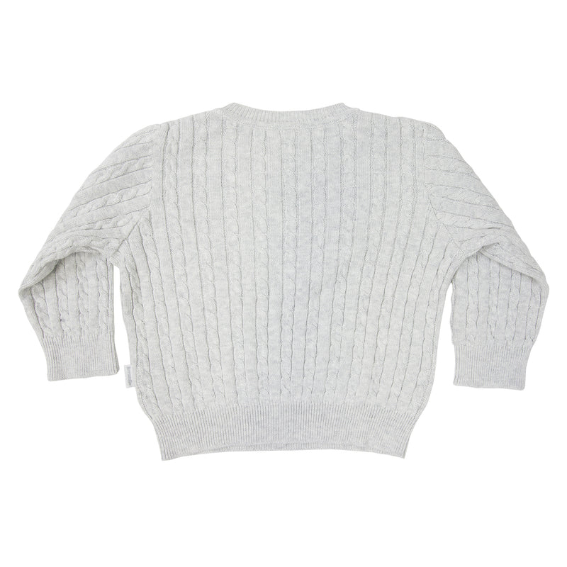 Cable Knit Sweater - Grey