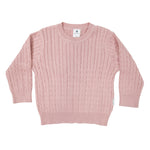 Cable Knit Sweater - Pink