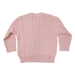 Cable Knit Sweater - Pink